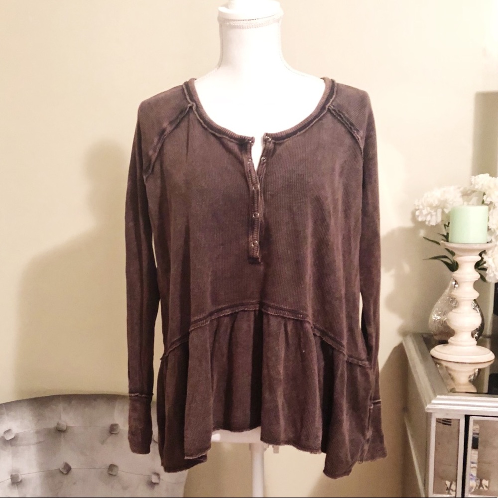 Free People Acid Wash Thermal